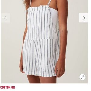 Cotton On Blue and White Striped Playsuit